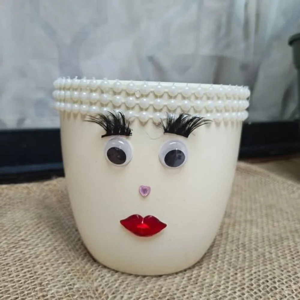 One-of-a-Kind Handmade Whimsical Face Planter – Custom Available